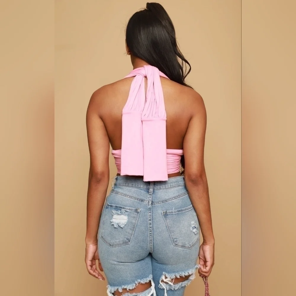 Puzzler Multi Way Wrap Top *Candy Pink* NEW!!Sexy!! - Picture 2 of 5